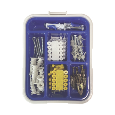 Kit para Sistemas de Fijación en Yeso, Muros Falsos, Tabique hueco, Uso en interiores  (91 piezas)