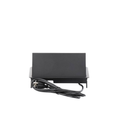 Caja Horizontal Tipo Hub para Escritorio Color Negro, con 1 Puerto HDMI Hembra-Hembra, 1 Puerto RJ45 Cat6, 2 Puertos USB (Solo Carga), y 2 Contactos Eléctricos Universales