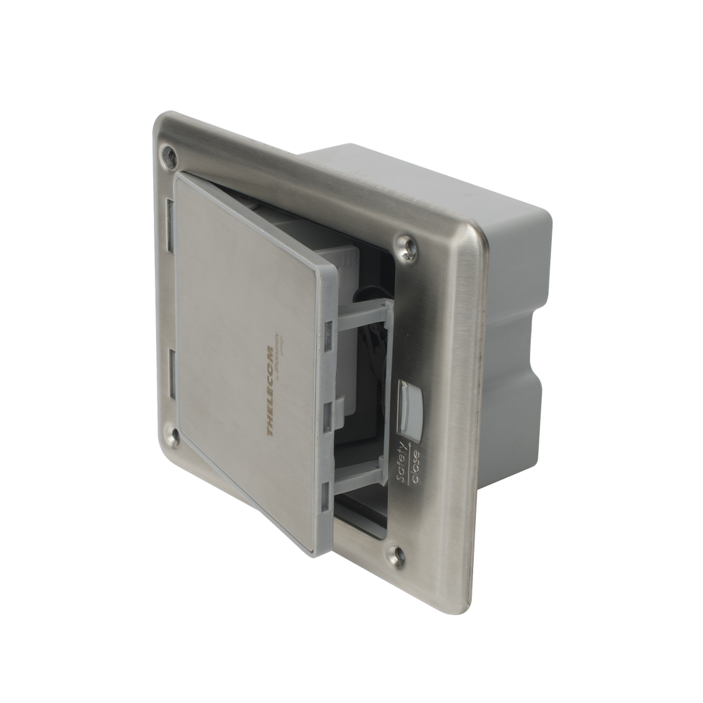 Caja de Piso con Contacto Eléctrico (Duplex), Resistente al Agua, IP66 (Con Tapa Cerrada) (11000-53201)