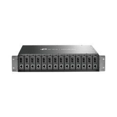 Chasis para Montaje en Rack de 14 bahías / Soporta Convertidores de Fibra Óptica TP-Link /  Compatibles (MC111CS, MC112CS, MC220L, MC110CS, MC100CM, MC210CS, MC200CM) / Plug and Play