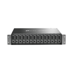 Chasis para Montaje en Rack de 14 bahías / Soporta Convertidores de Fibra Óptica TP-Link /  Compatibles (MC111CS, MC112CS, MC220L, MC110CS, MC100CM, MC210CS, MC200CM) / Plug and Play
