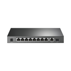 Switch de escritorio PoE+, no Administrable 8 puertos 10/100/1000 Mbps + 1 puertos 10/100/1000 Mbps (Uplink) + 1 puerto SFP, 63W
