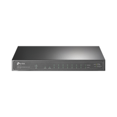 Switch de escritorio PoE+, no Administrable 8 puertos 10/100/1000 Mbps + 1 puertos 10/100/1000 Mbps (Uplink) + 1 puerto SFP, 63W