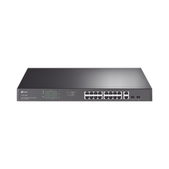 Switch no administrable de 16 puertos 10/100/1000Mbps y PoE af/at, 2 puertos SFP hasta 250W.