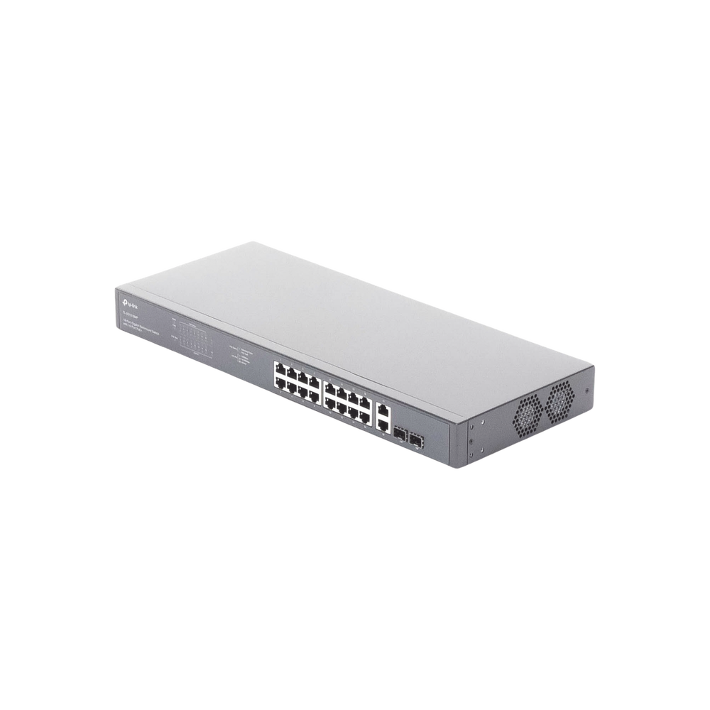 Switch no administrable de 16 puertos 10/100/1000Mbps y PoE af/at, 2 puertos SFP hasta 250W.