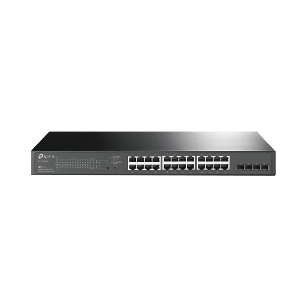 Switch PoE JetStream SDN Administrable 24 puertos 10/100/1000 Mbps + 4 puertos SFP, 24 puertos PoE, 250W, administración centralizada OMADA SDN