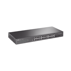 Switch Omada SDN Administrable / 24 puertos Gigabit y 4 puertos SFP+ / Funciones sFlow, QinQ y QoS / Administración centralizada OMADA
