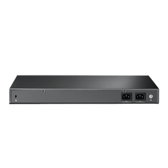 Switch de Fibra Óptica L2+ Omada / 24 puertos SFP 1GE / 4 Puertos Combinados SFP+/RJ45 Gigabit / 2 Puertos Consola RJ45|micro-SUB / Administración Centralizada Omada o Stand-Alone / Compatile con IPv6 /  Multicast IGMP