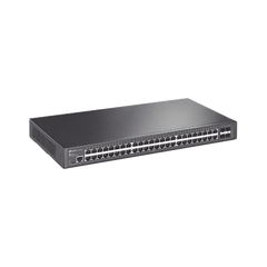 Switch Omada SDN Administrable / 48 puertos Gigabit y 4 puertos SFP / Funciones sFlow, QinQ y QoS / Administración centralizada OMADA