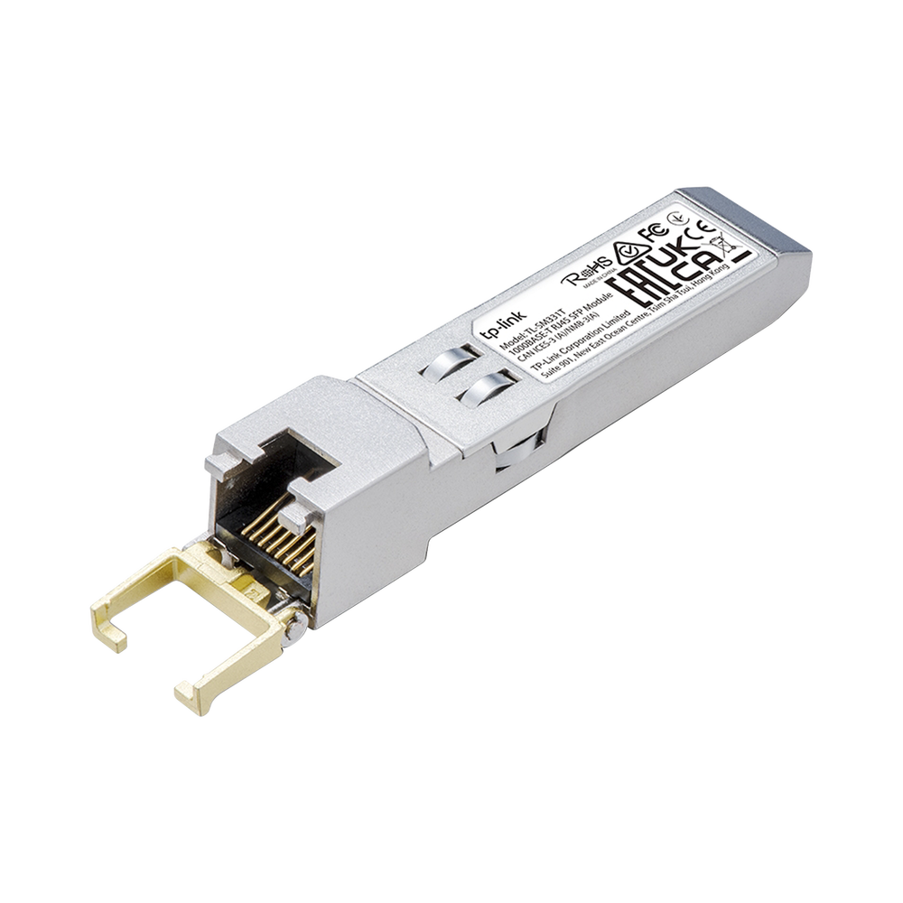 Transceptor mini-GBIC SFP RJ45 / Admite 1000BASE-T / Hasta 100 metros / Conector RJ45 (1G)