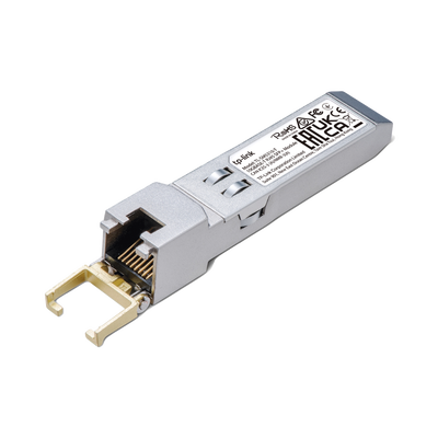 Transceptor mini-GBIC SFP+ RJ45 / Admite 10GBASE-T, 5GBASE-T, 2.5GBASE-T, 1000BASE-T y 100BASE-TX /  Distancia Hasta 30 metros / Conector RJ45 (10G)