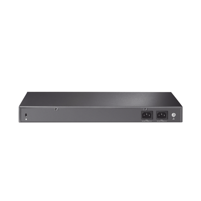 Switch Fibra Óptica L2+ Omada / 16 Puertos SFP+ 10G / 2 Puertos Consola (RJ45 y micro-USB) / Administración Centralizada Omada o Stand-Alone / Multicast IGMP / Calidad de Servicio / Montaje en Rack / Silencioso (sin ventiladores)
