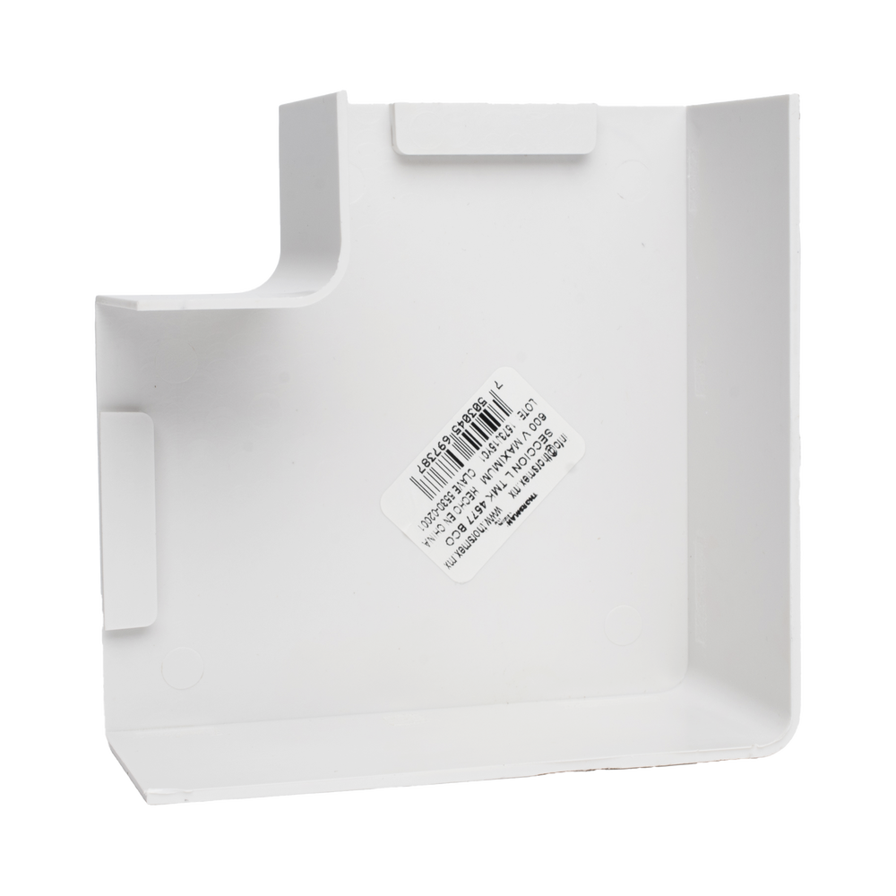 Sección en "L" Color Blanco de PVC Auto Extinguible, Para Canaleta TMK-4577 (5530-02001)