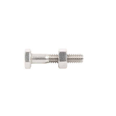 Paquete de 6 tornillos con tuercas de acero inoxidable 1/4 x 1 1/4”.