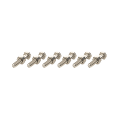 Paquete de 6 tornillos con tuercas de acero inoxidable 1/4 x 1 1/4”.