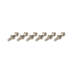 Paquete de 6 tornillos con tuercas de acero inoxidable 1/4 x 1 1/4”.