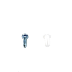 Paquete de 20 taquetes blancos  3/4" y 20 tornillos 8mm x 3/4" (1101-05002)
