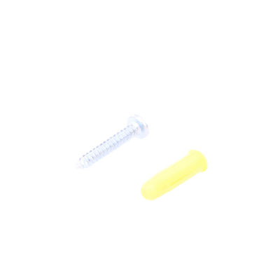 Paquete de 20 taquetes amarillo  1" y 20 tornillos 8mm x 1"