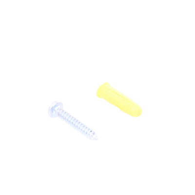 Paquete de 20 taquetes amarillo  1" y 20 tornillos 8mm x 1"