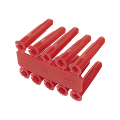 Taquete de 1/4  plástico paquete de 100 piezas para fijar objetos con tornillo en muros y techos de concreto o superficies sólidas, compatible con tornillo TH10X de 10 x 1 1/2"  (1103-03100)
