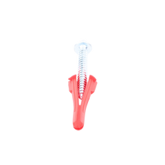 Paquete Con 10 Taquetes Rojos de 1/4" y 10 tornillos 10 x 1 1/2" (4.82 x 38 mm) (1103-05002)