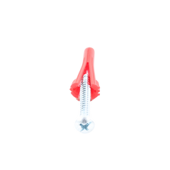 Paquete Con 10 Taquetes Rojos de 1/4" y 10 tornillos 10 x 1 1/2" (4.82 x 38 mm) (1103-05002)