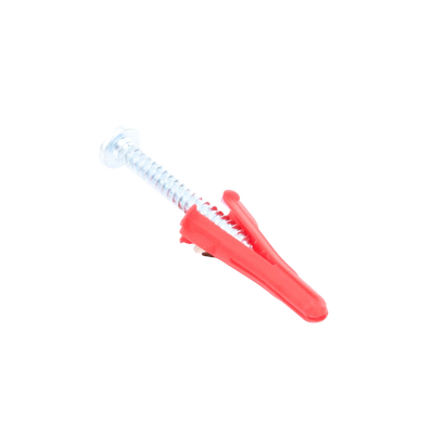 Paquete Con 10 Taquetes Rojos de 1/4" y 10 tornillos 10 x 1 1/2" (4.82 x 38 mm) (1103-05002)