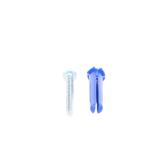Paquete de 6 taquetes azul 2" y 6 tornillos 12mm x 2" (1105-05002)