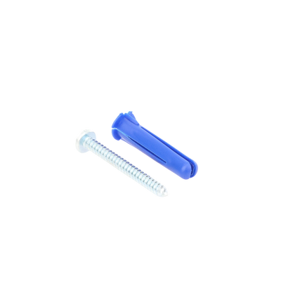 Paquete de 6 taquetes azul 2" y 6 tornillos 12mm x 2" (1105-05002)