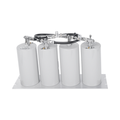 Duplexer Pasa Banda-Rechazo de Banda, 400-470 MHz, 4 Cavidades (4"Dia.) 5 MHz, 250 Watt, N Hembra