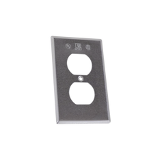 Tapa rectangular para contacto dúplex de aluminio tipo RR a prueba de intemperie.