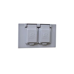 Tapa Dúplex Horizontal con Contratapa / Auto-cierre de aluminio Tipo RR / Placa Intemperie