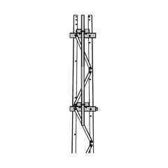 Mástil 2-3/8" x 1.8 m para Montaje en Cara de Torre Super Titan Secciones 3 a 7.