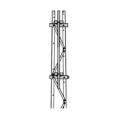 Mástil 2-3/8" x 1.8 m para Montaje en Cara de Torre Super Titan Secciones 3 a 7.