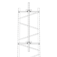 Brazo para Sección #3 Torre Titan con Herrajes y Mástil de 6' (1.8m).