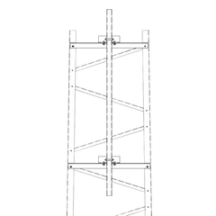 Brazo para Sección #5 Torre Titan con Herrajes y Mástil de 6' (1.8m).
