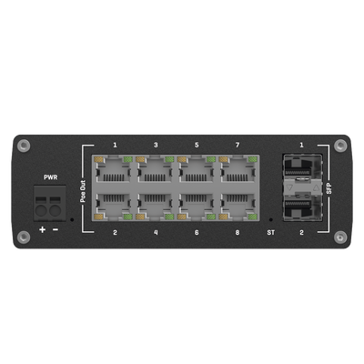 Switch Industrial Administrable L2, 8 puertos PoE 802.3af/at, Soporta Profinet