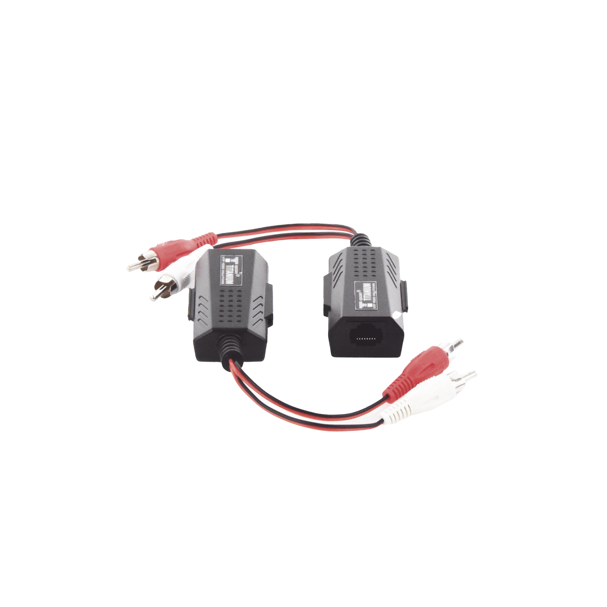 Balun Extensor de Audio Analogo Estereo RCA a RJ45 / Distancia 800 Metros (2625 Pies) / Cable CAT5-6 / Conector 100% Cobre / Protección TVS, Calidad Premium