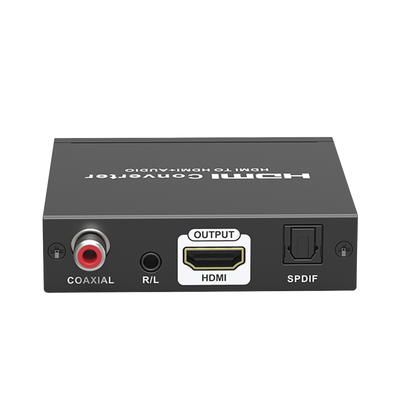 Extractor de Audio de HDMI a HDMI + Audio / Salida de Audio Digital o Análoga / SPDIF / Toslink / Auxiliar 3.5mm (Estéreo) / Salida HDMI solo video / Soporta ARC / HDR / HDCP / Separa el Audio del Contenido HDMI .