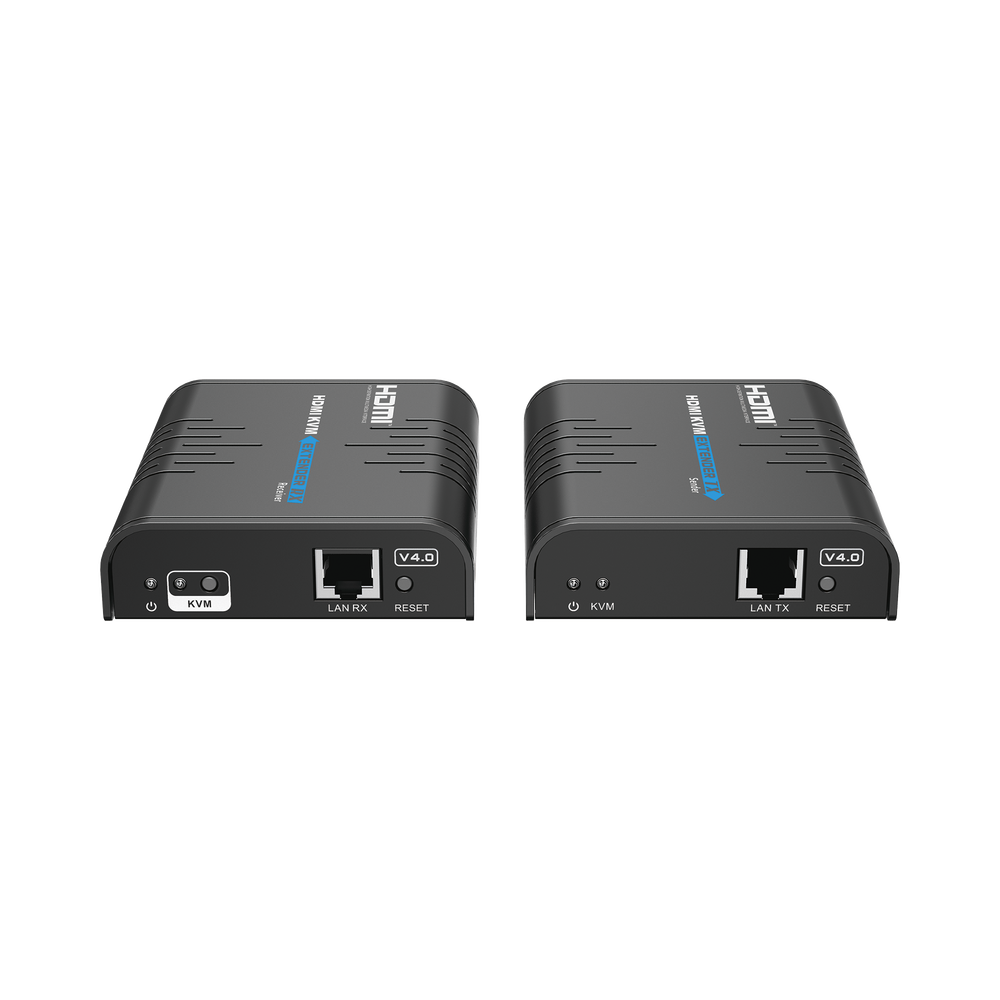 Kit extensor KVM (HDMI y USB) hasta 120 metros | Resolución 1080P @ 60 Hz | Soporta STP y UTP CAT6 | Soporta Switch Gigabit para control KVM múltiple | Soporta hasta 253 receptores | Transmite el Video y Controla tu DVR vía USB