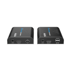 Kit extensor KVM (HDMI y USB) hasta 120 metros / Resolución 1080P @ 60 Hz / Soporta STP y UTP CAT6 /  Soporta Switch Gigabit para control KVM múltiple / Soporta hasta 253 receptores / Transmite el Video y Controla tu DVR vía USB