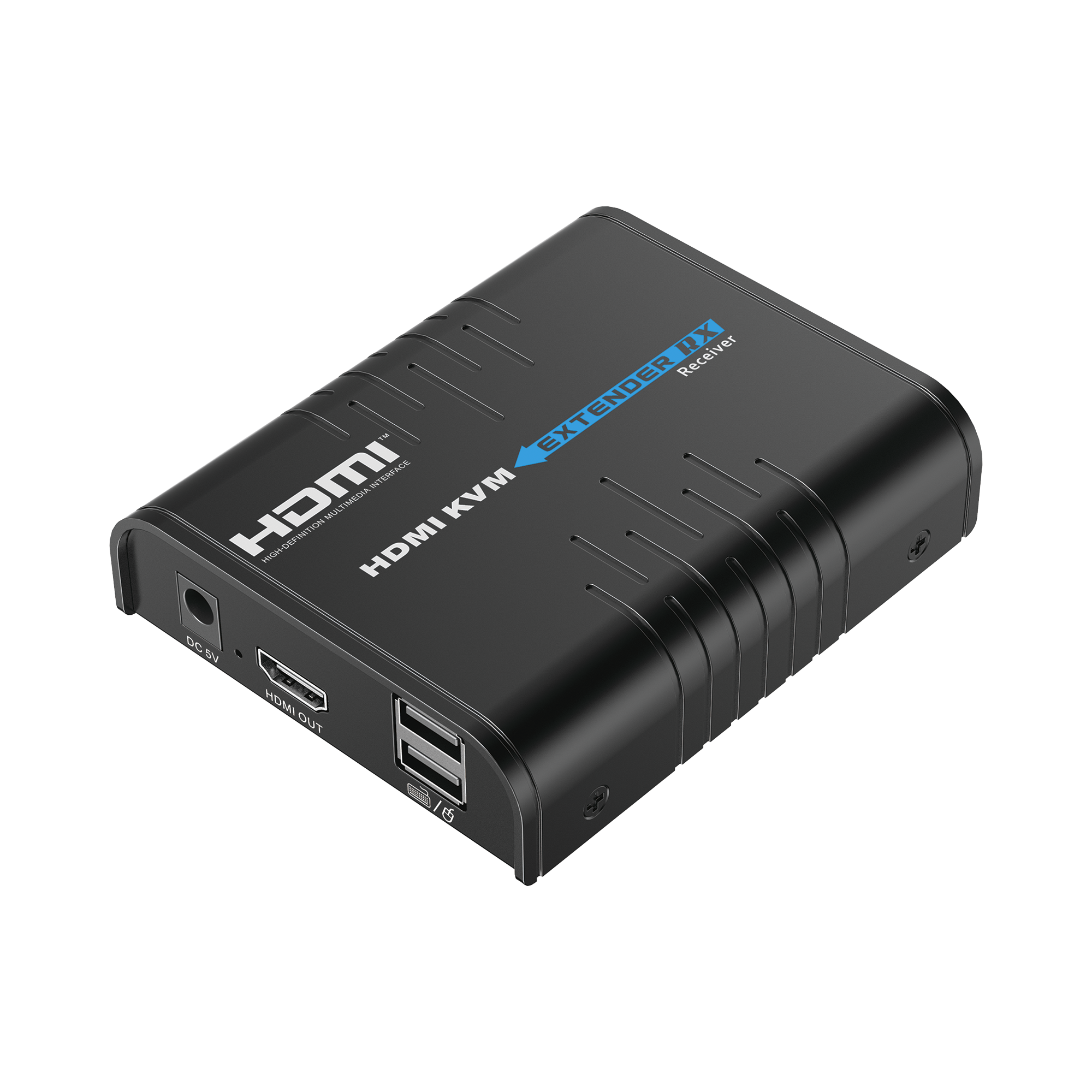 Receptor Compatible para Kits TT373KVM4.0 | Resolución 1080P @ 60 Hz | Soporta STP y UTP CAT6 | Control IR | Compatible con Switch Gigabit para control KVM múltiple.