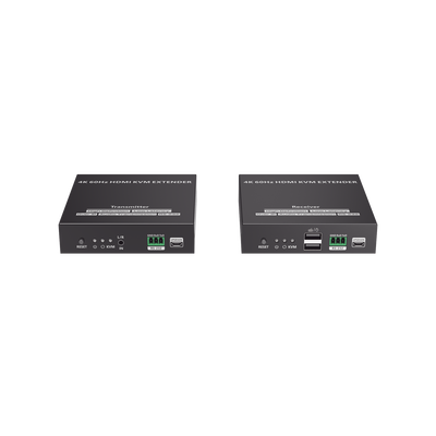 Kit Extensor KVM (HDMI y USB) hasta 120 metros | Transmite el Video y Controla tu DVR vía USB a distancia | Soporta resolución 4K @60Hz | Cat 6, 6a y 7 | Salida Loop en el Tx para visualización local