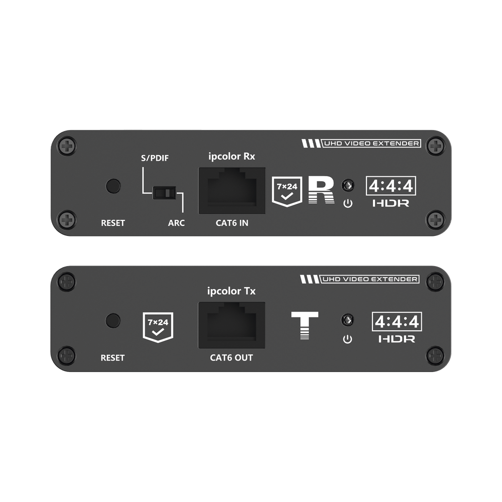 Kit Extensor HDMI hasta 700 metros con Conexión en Cascada / 4K @ 60 Hz/ 70 metros PTP con Cat 6, 6a y 7 / IPCOLOR / CERO LATENCIA / SIN COMPRIMIR / Salida Loop / IR bidireccional / Puerto S/PDIF / Soporta ARC / Soporta 10 TT-676-Rx.