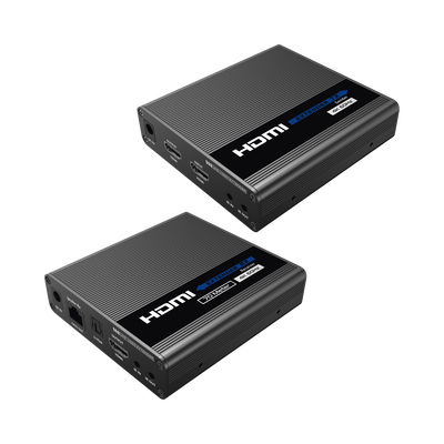 Kit Extensor HDMI hasta 700 metros con Conexión en Cascada / 4K @ 60 Hz/ 70 metros PTP con Cat 6, 6a y 7 / IPCOLOR / CERO LATENCIA / SIN COMPRIMIR / Salida Loop / IR bidireccional / Puerto S/PDIF / Soporta ARC / Soporta 10 TT-676-Rx.