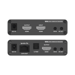 Kit Extensor HDMI hasta 700 metros con Conexión en Cascada / 4K @ 60 Hz/ 70 metros PTP con Cat 6, 6a y 7 / IPCOLOR / CERO LATENCIA / SIN COMPRIMIR / Salida Loop / IR bidireccional / Puerto S/PDIF / Soporta ARC / Soporta 10 TT-676-Rx.
