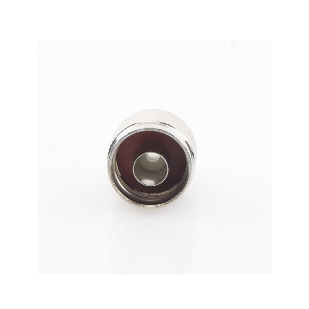 Conector N Macho para 75 Ohm de Anillo Plegable para cable RG-11, Niquel /Oro /Teflón.
