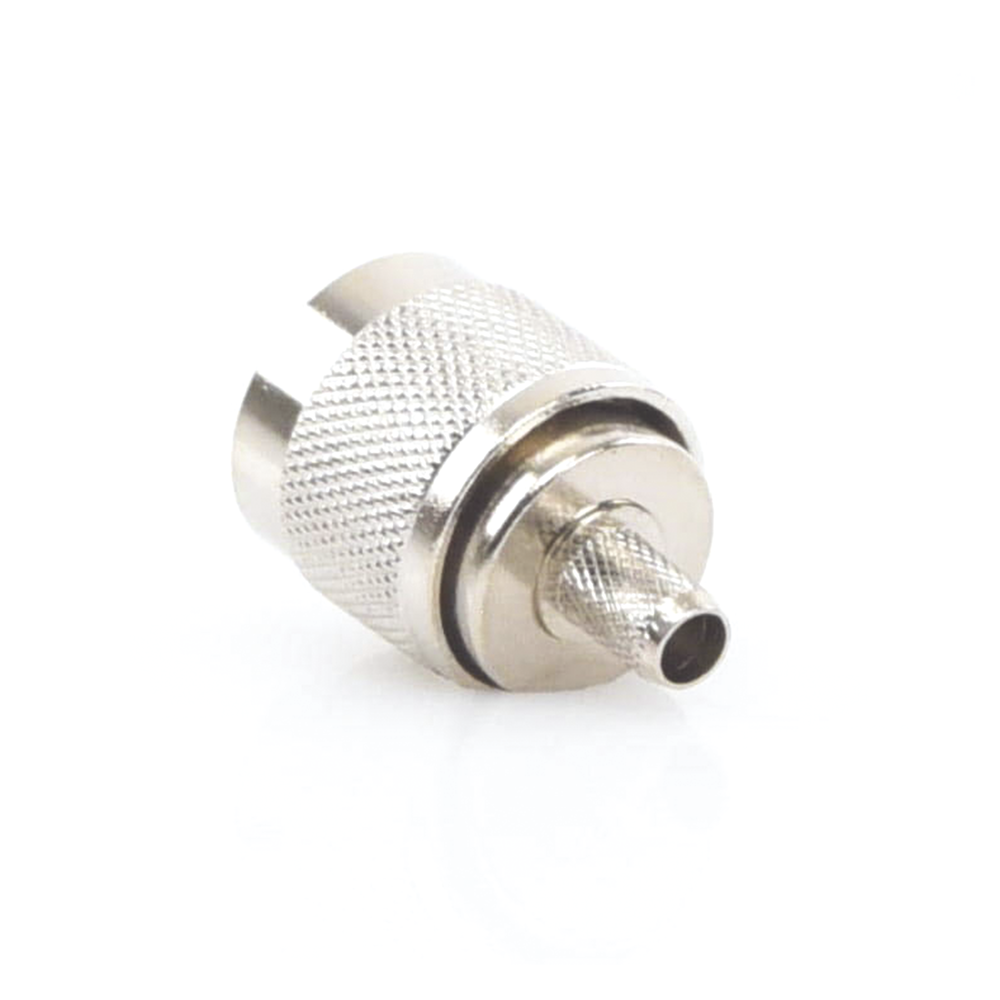 Conector N Macho para 75 Ohm de Anillo Plegable para Cable RG-59, Niquel/Oro/Teflón