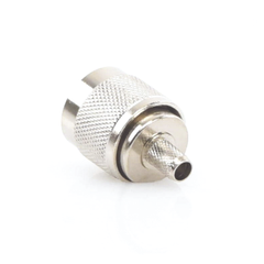 Conector N Macho para 75 Ohm de Anillo Plegable para Cable RG-59, Niquel/Oro/Teflón
