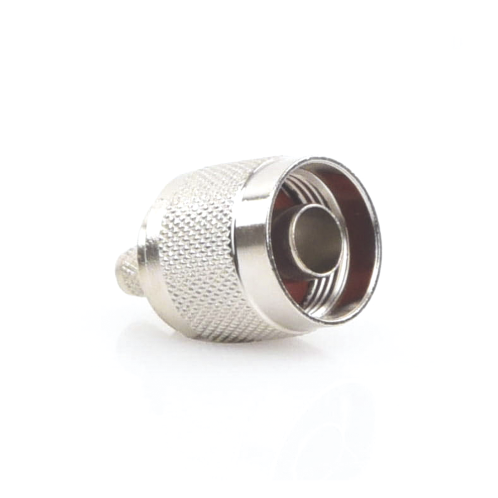Conector N Macho para 75 Ohm de Anillo Plegable para Cable RG-59, Niquel/Oro/Teflón